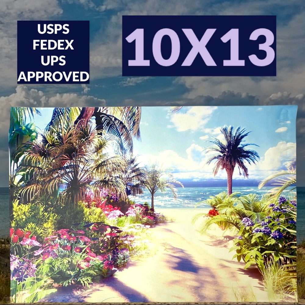 50 10X13 Poly Mailers Road to the Beach, Shipping Envelopes PRICE IS FIRM - Picture 6 of 7